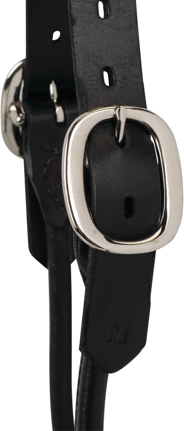 imageWeaver Leather Livestock DairyBeef Rounded Show Halter Black MediumBlack