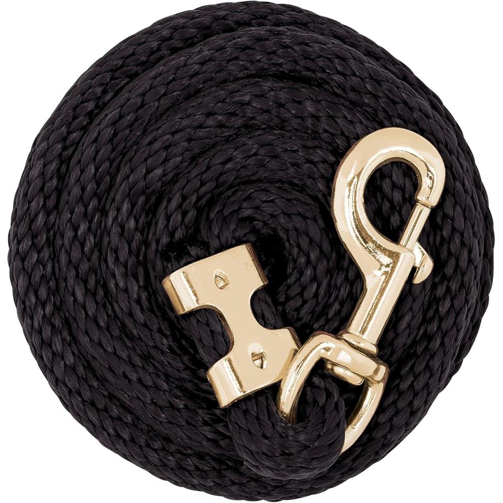 imageWeaver Equine Performance Lead Rope Long Horse Lead Rope with Quick Halter Attachment Soft Comfort Grip Barn Horse Tack for Daily Use ampamp ShowingBlack