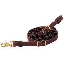 Weaver Equine Two-Tone Latigo Leather 5-Plait Roper Rein, 3/4″ x 8′