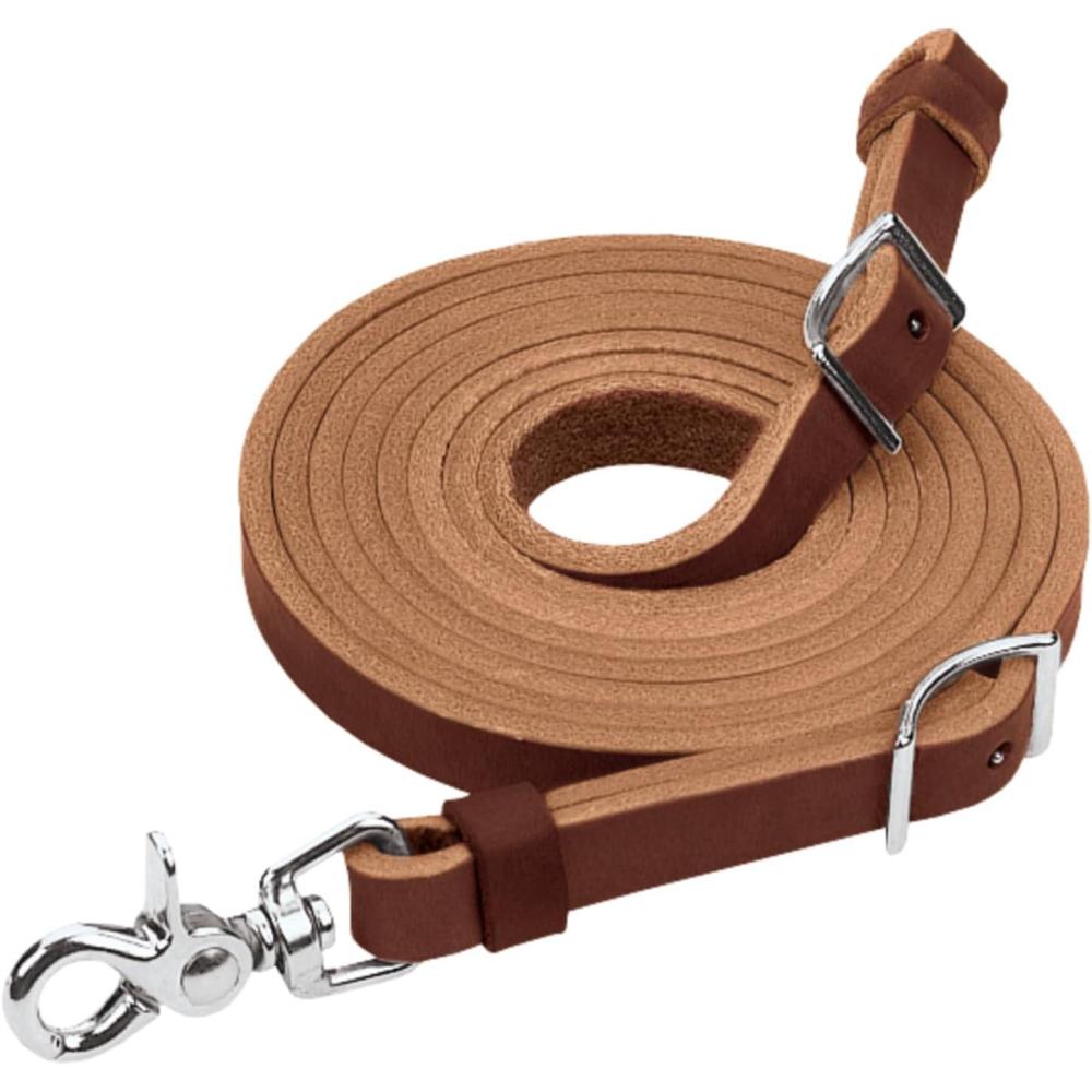 imageWeaver Leather Horizons Flat Roper Rein Features Scissor Snap and Conway AdjustmentsSunset
