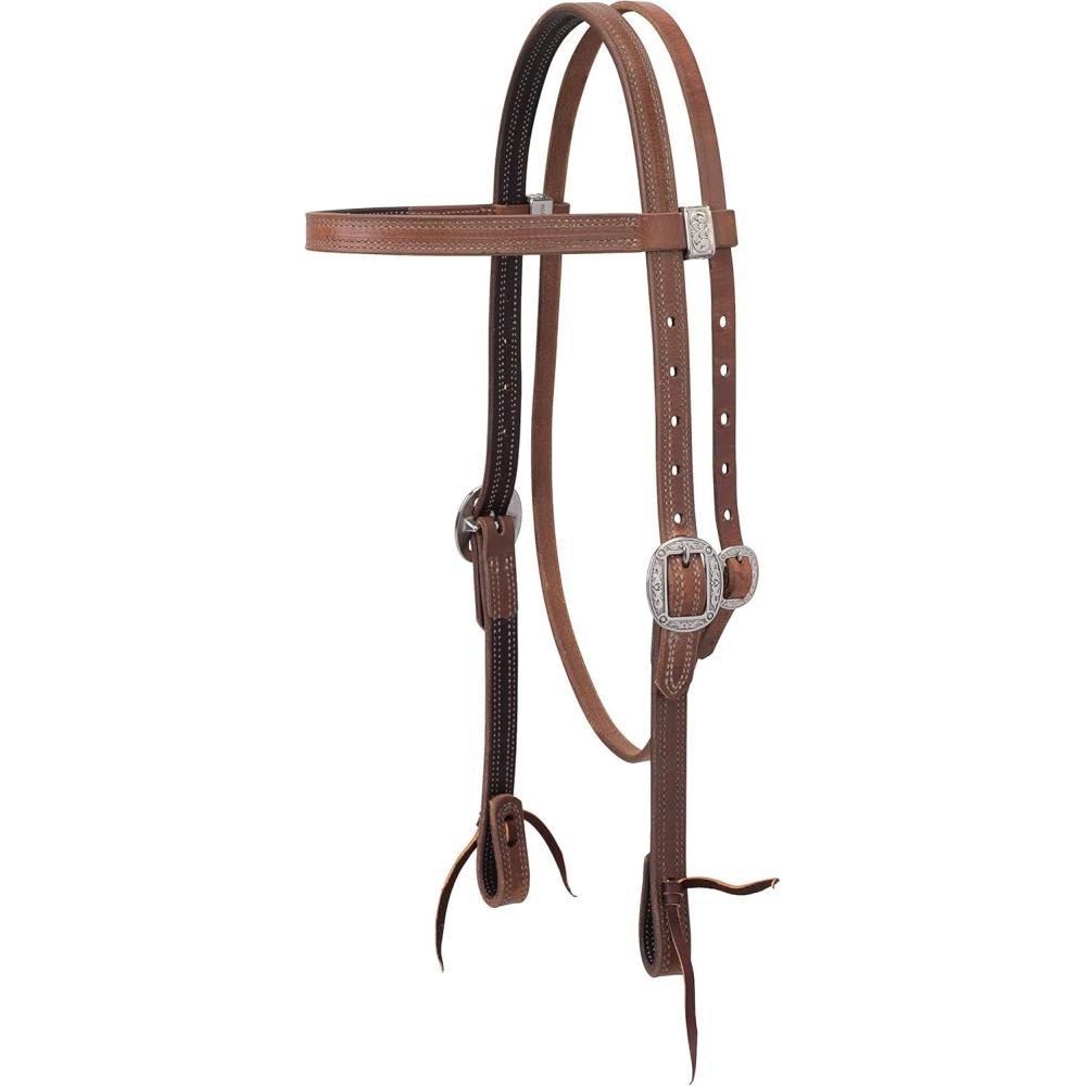 imageWeaver Leather ProTack Chap Lined Harness Leather Browband Headstall