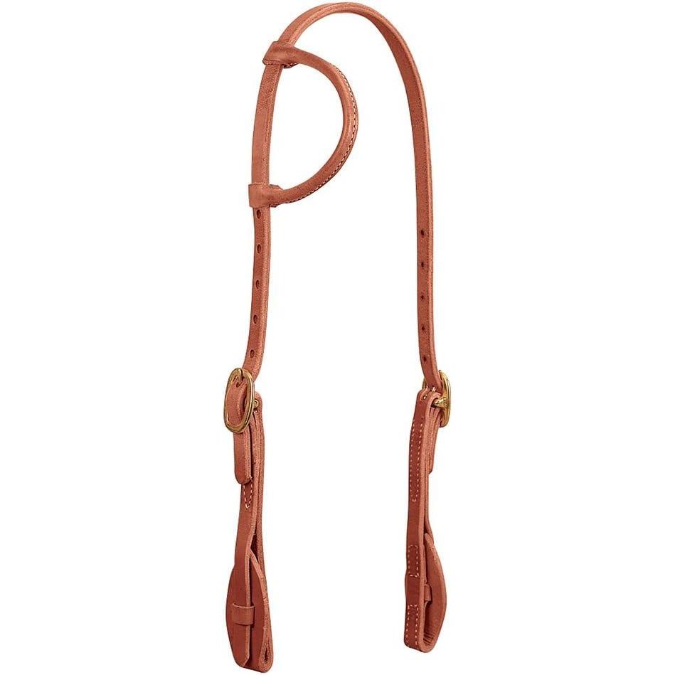 imageWeaver Leather ProTack Quick Change Browband Headstall Features Leather Tab Bit EndsSliding Ear