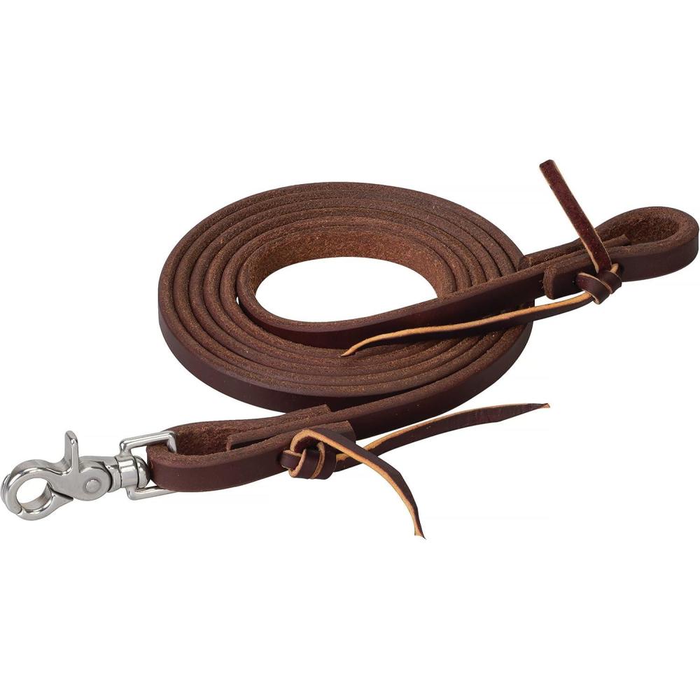 imageWeaver Leather Working Tack Roper Reins Golden Chestnut 12 x 75