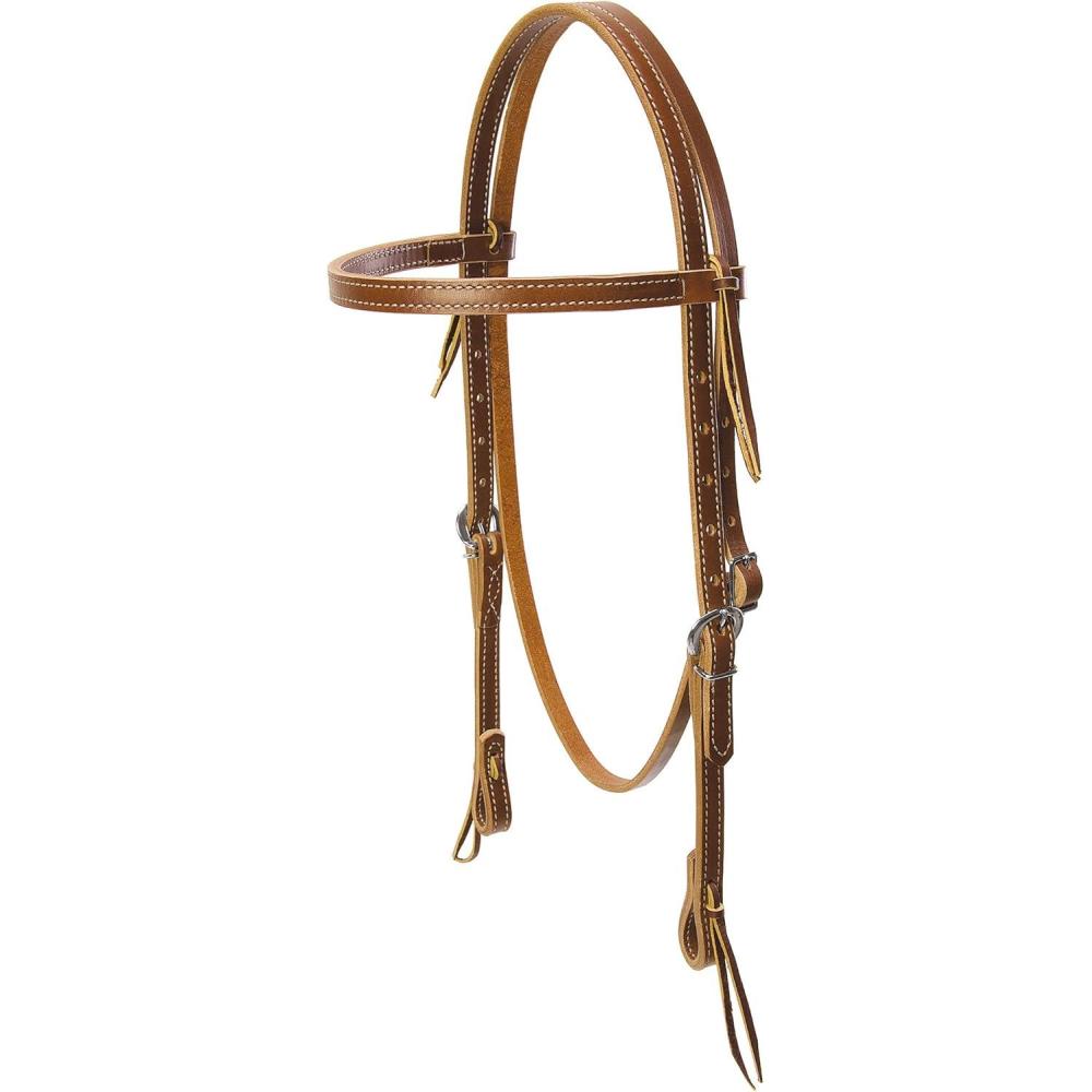imageWeaver LeatherWeaver Leather Deluxe Latigo Leather Browband Headstall BrownBrown