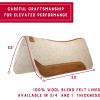 Weaver Equine 30″ x 30″ Contoured Wool Blend Felt Horse Saddle Pad, Shock Absorbing Western Saddle Pad for Protection, Durable Equine Supplies, Tan(33″ L x 32″ W – 3/4″ Thick)