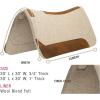 Weaver Equine 30″ x 30″ Contoured Wool Blend Felt Horse Saddle Pad, Shock Absorbing Western Saddle Pad for Protection, Durable Equine Supplies, Tan(30″ L x 30″ W – 1″ Thick)