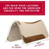 Weaver Equine 30″ x 30″ Contoured Wool Blend Felt Horse Saddle Pad, Shock Absorbing Western Saddle Pad for Protection, Durable Equine Supplies, Tan(1 Count (Pack of 1))