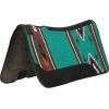 Weaver Equine 31″ x 32″ Contoured Single Weave Wool Blend Felt Horse Saddle Pad, Shock Absorbing Western Saddle Pad for Protection, Turquoise Pattern(Turquoise Pattern)