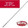 Weaver EquineWeaver Leather Stock Whip with Rubber Handle and 10″ Popper, Red/White(Black)