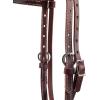 Weaver Leather Latigo Leather Browband Headstall(Burgundy)