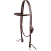 Weaver Leather Latigo Leather Browband Headstall(Burgundy)