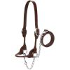 Weaver Leather Livestock Dairy/Beef Rounded Show Halter Black, Medium(Brown)