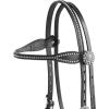 Weaver Leather unisex adult Browband Headstall, Black, Horse US
