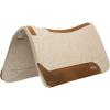 27″ x 27″ Pony Size Wool Blend Felt Horse Saddle Pad, Shock Absorbing Contoured Western Saddle Pad for Protection, Equine Supplies, ‎Tan
