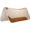Weaver Equine 30″ x 30″ Contoured Wool Blend Felt Horse Saddle Pad, Shock Absorbing Western Saddle Pad for Protection, Durable Equine Supplies, Tan(33″ L x 32″ W – 3/4″ Thick)