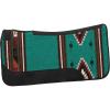 Weaver Equine 31″ x 32″ Contoured Single Weave Wool Blend Felt Horse Saddle Pad, Shock Absorbing Western Saddle Pad for Protection, Turquoise Pattern(Turquoise Pattern)