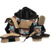 Weaver Leather Horse Grooming Kit, 7-piece Horse Brush Set with Organizer Tote Bag, Equine Care, Horse Tack Room Equipment, Grooming Horse Supplies(Bucking Bronc)