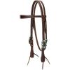 Weaver Leather Working Tack Slim Browband Headstall, Rope Edge Hardware, Southwest Rope Edge (10-0586)