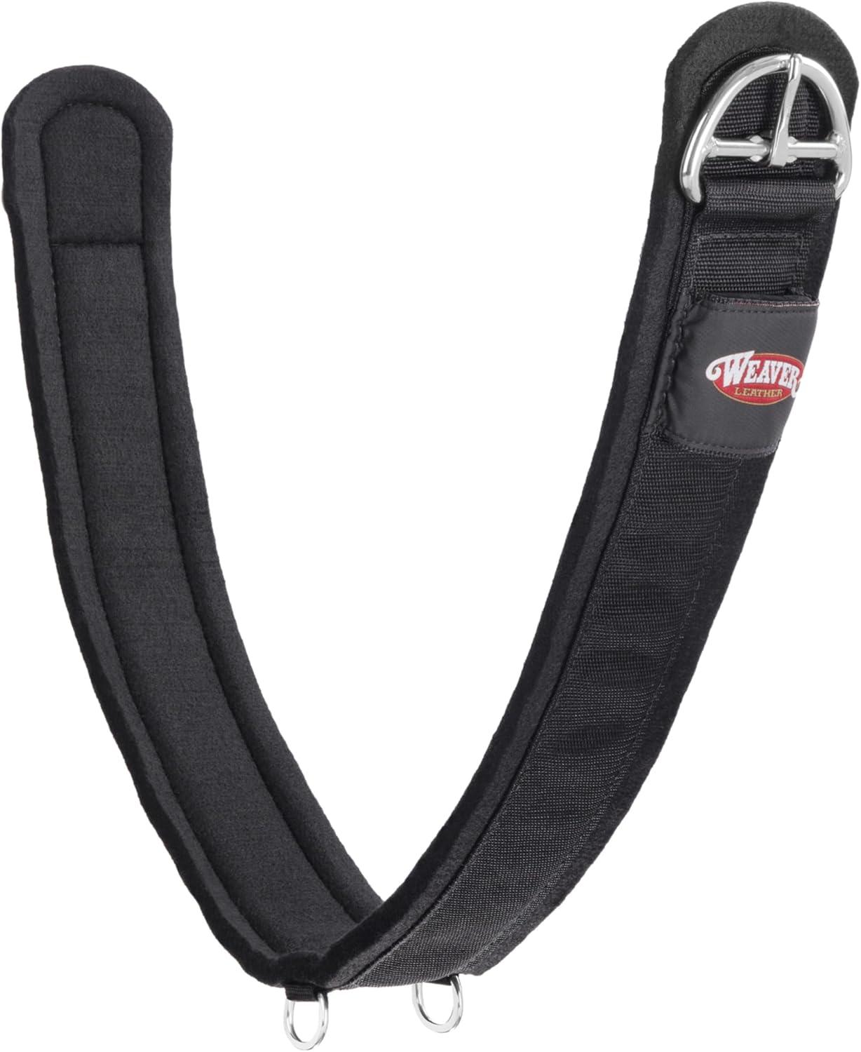 imageDeluxe Super Horse Cinch AntiSlip Felt Lined Saddle Cinch Girth with Flat Buckle Draft Horse Riding Supplies Black