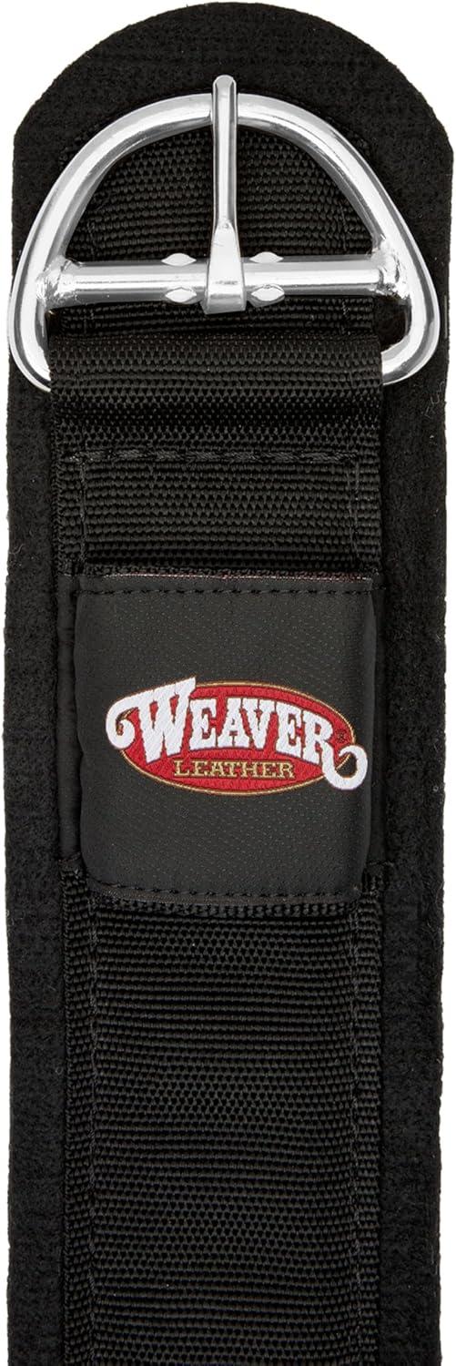 imageDeluxe Super Horse Cinch AntiSlip Felt Lined Saddle Cinch Girth with Flat Buckle Draft Horse Riding Supplies Black