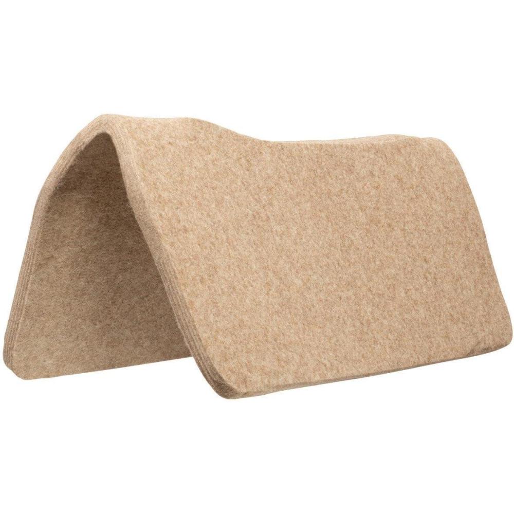 image30quot x 30quot Contoured Wool Blend Felt Horse Saddle Pad Liner Shock Absorbing Western Saddle Pad Protection Durable Equine Supplies Tan