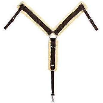 imageWeaver Fleece Lined Breast Collar SizeHorse ColorBlack WebbingBlack Fleece