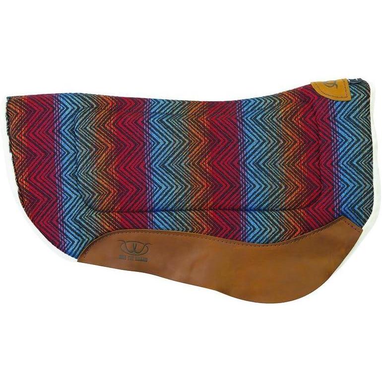 imageWeaver Leather All Purpose Contoured Barrel Saddle Pad RedMulti 28 x 34Inch 359310H26