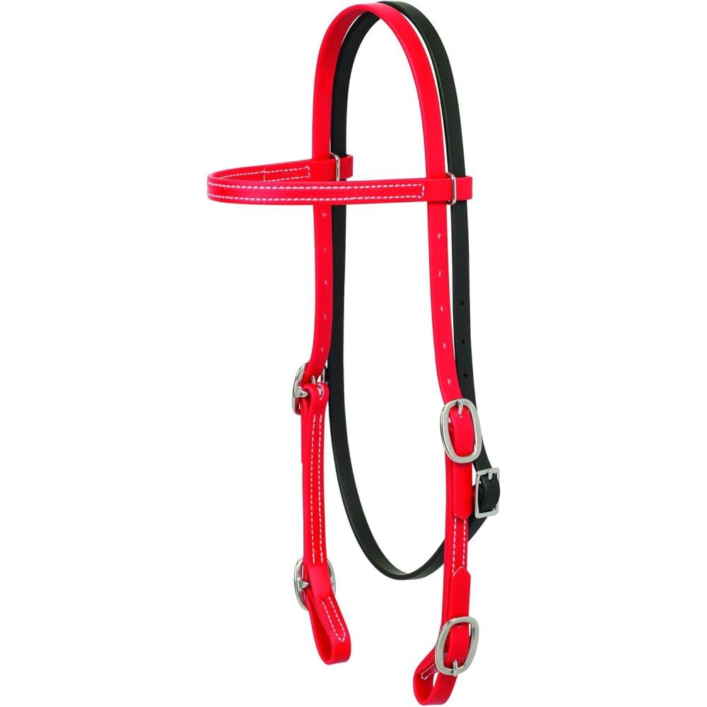 imageWeaver Leather Brahma Webb Browband HeadstallChili Pepper Red