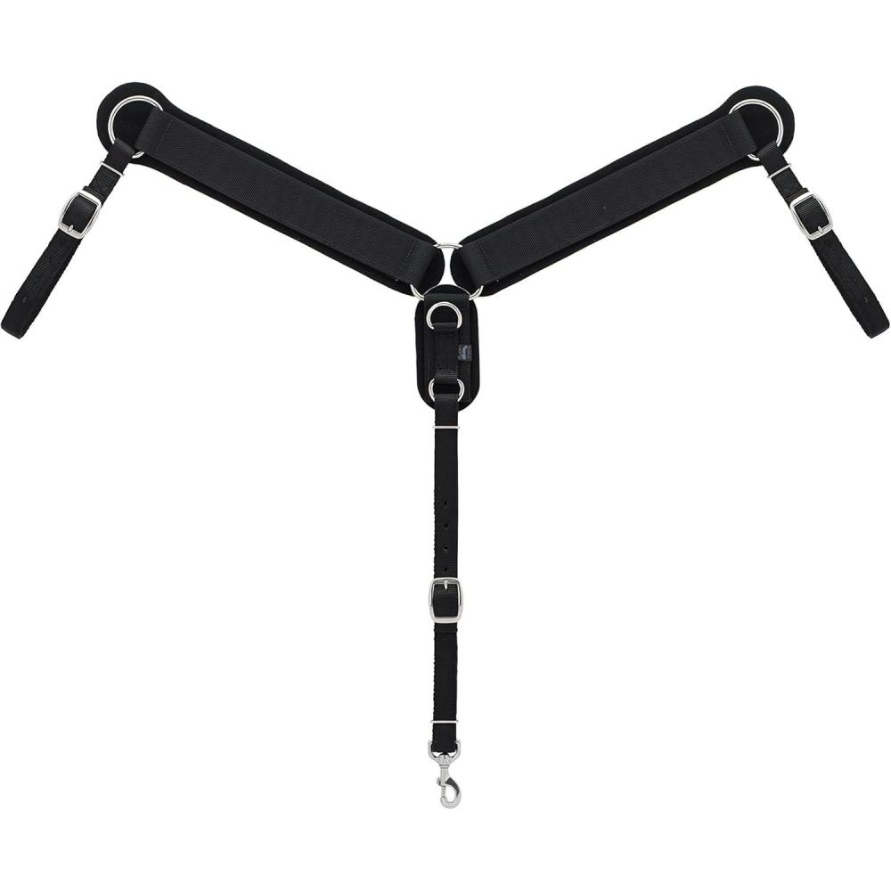 imageWeaver Leather Breast Collar with Airflex Technology BlackWhite