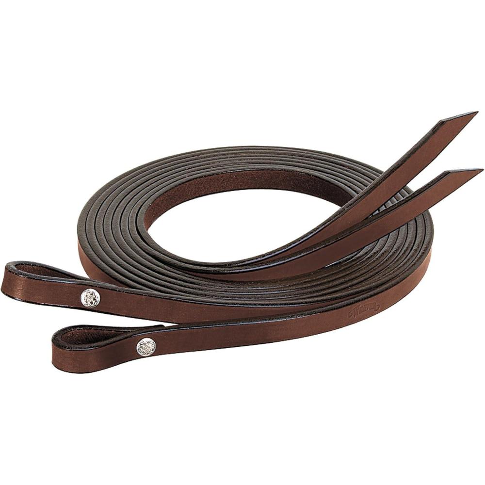 imageWeaver Leather Bridle Leather Split Reins Brown 58quot x 7