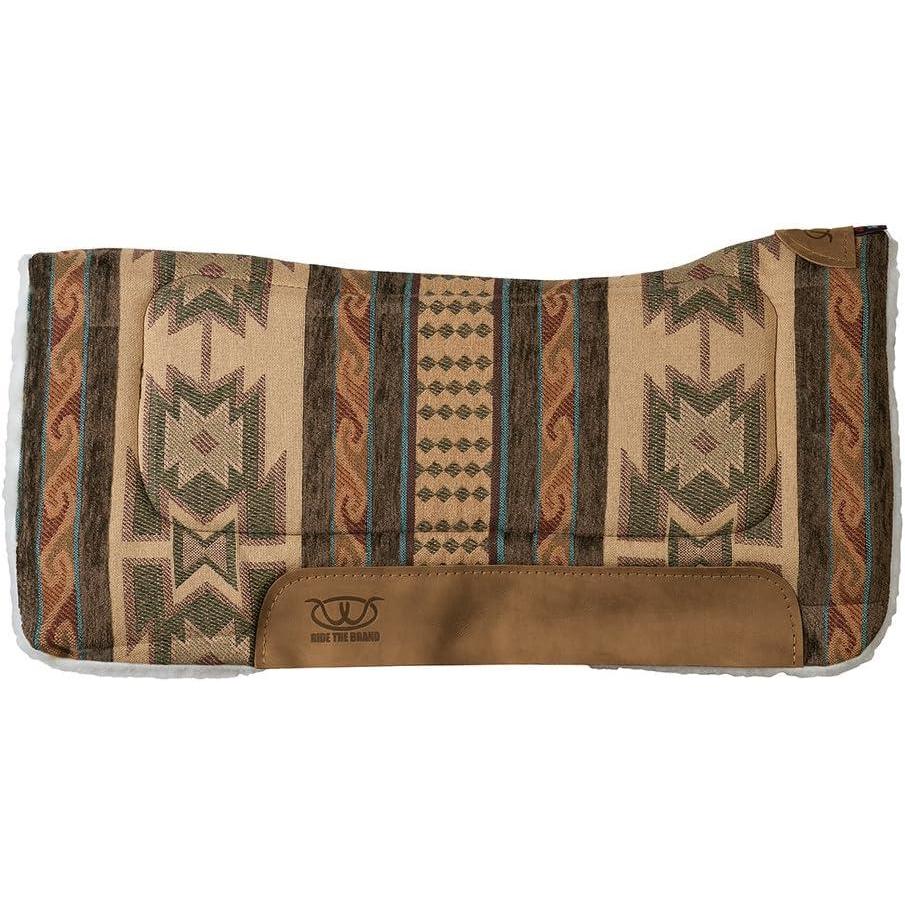 imageWeaver Leather Contoured Saddle Pad Merino Wool Fleece Lining