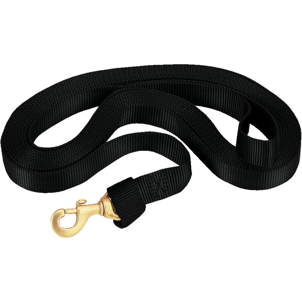 imageWeaver Leather Flat Nylon Lunge LineBlack