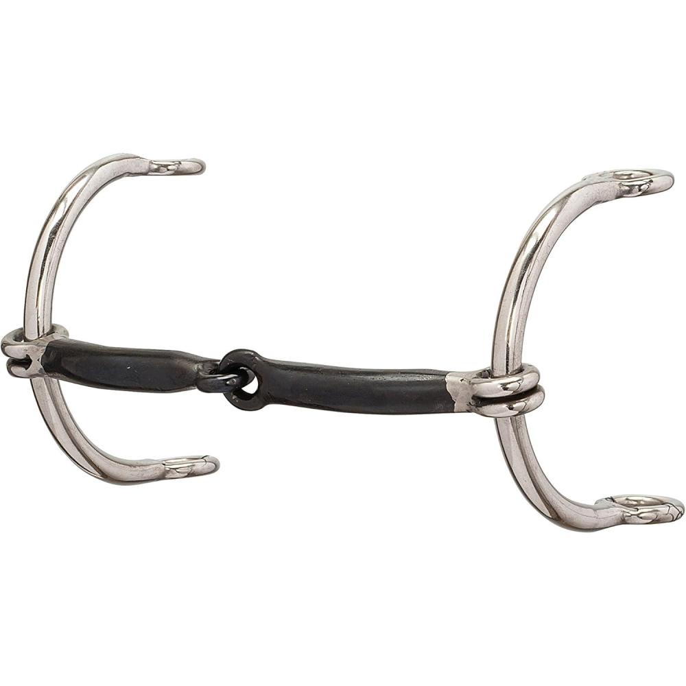imageWeaver Leather Gag Bit5 Smooth Sweet Iron Snaffle Mouth