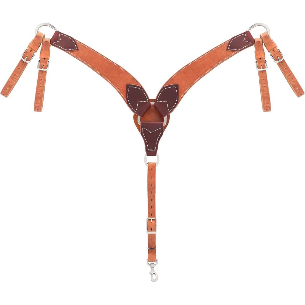 imageWeaver Leather Harness and Latigo Leather Roper Breast Collar Burgundy