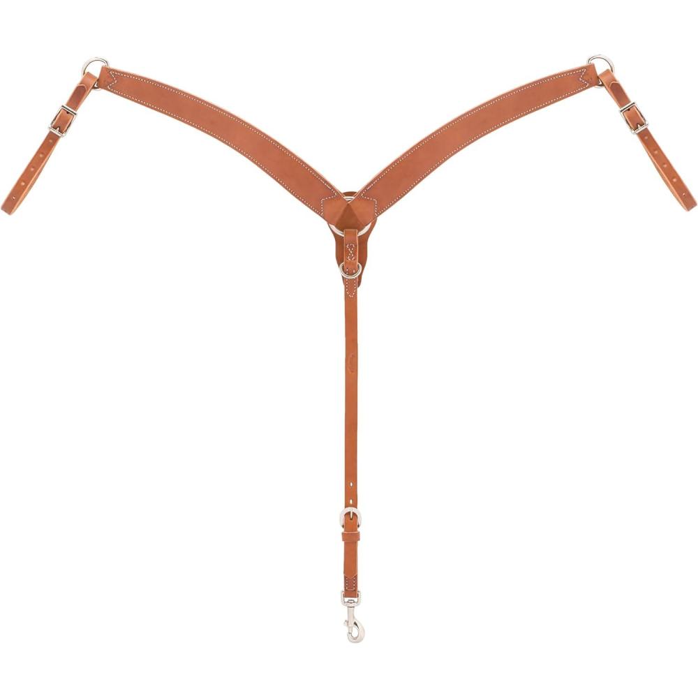 imageWeaver Leather Horizons Contoured RinginCenter Breast CollarGolden Brown