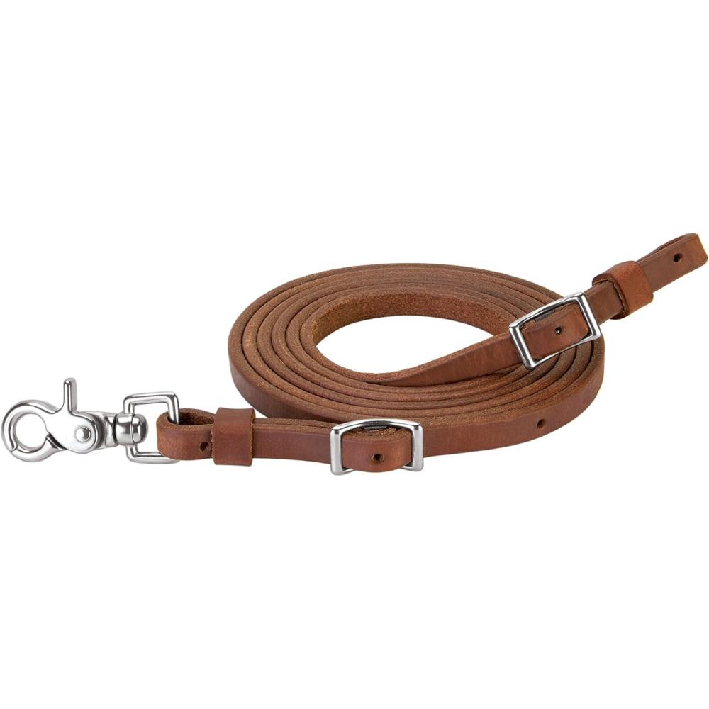 imageWeaver Leather ProTack Oiled Roper Rein 12Inch x 8Feet Brown