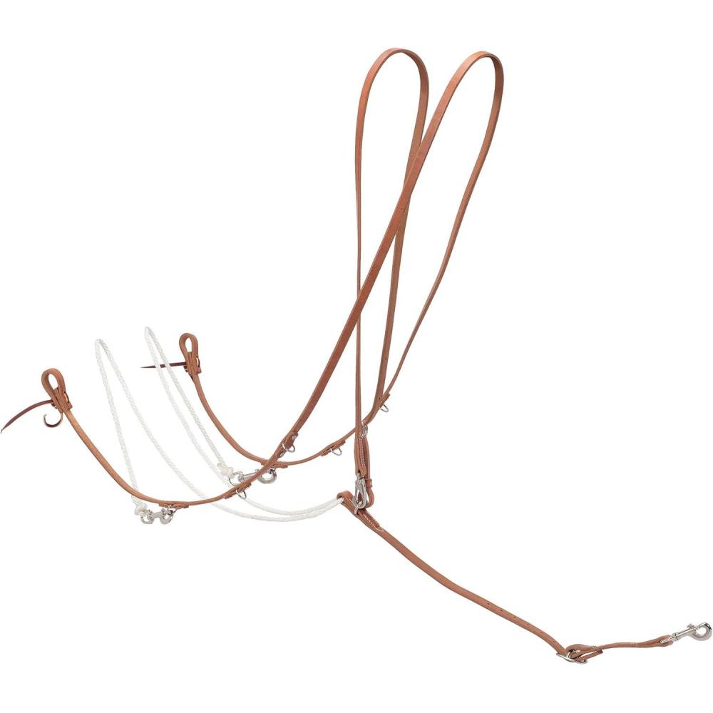 imageWeaver Leather Roper Style Harness Leather German Martingale Russet