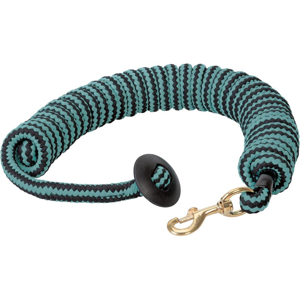 imageWeaver Leather Round Cotton Lunge LineBlackTurquoise