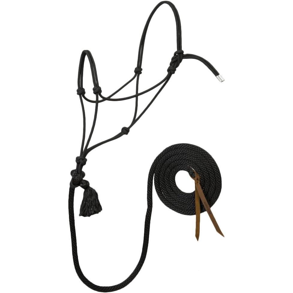 imageWeaver Leather Silvertip 95 Rope Halter with 10Feet LeadBlack