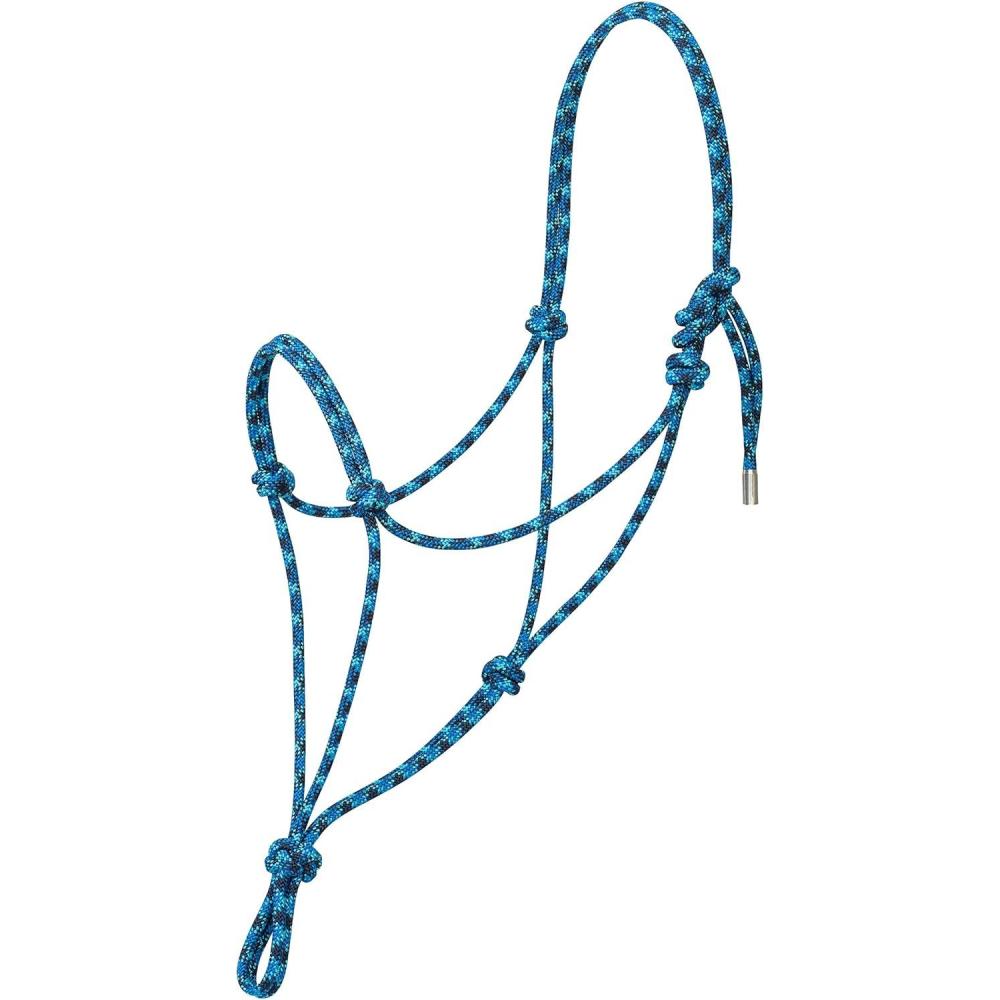 imageWeaver Leather Silvertip 95 Rope HalterGrayRoyal BlueNavyTurquoise