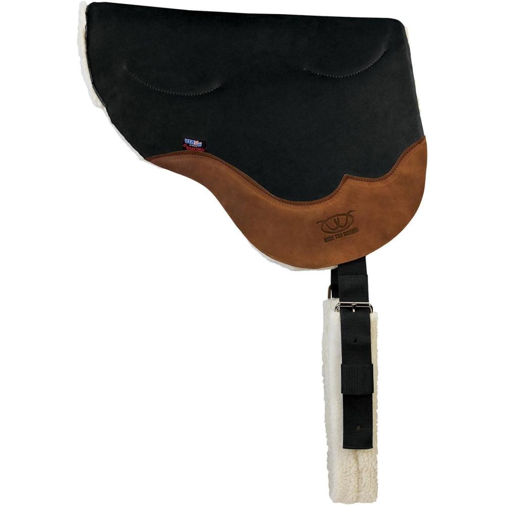 imageWeaver Leather Stacy Westfall Gel Ultrasuede Bareback Pad Black 21 x 35