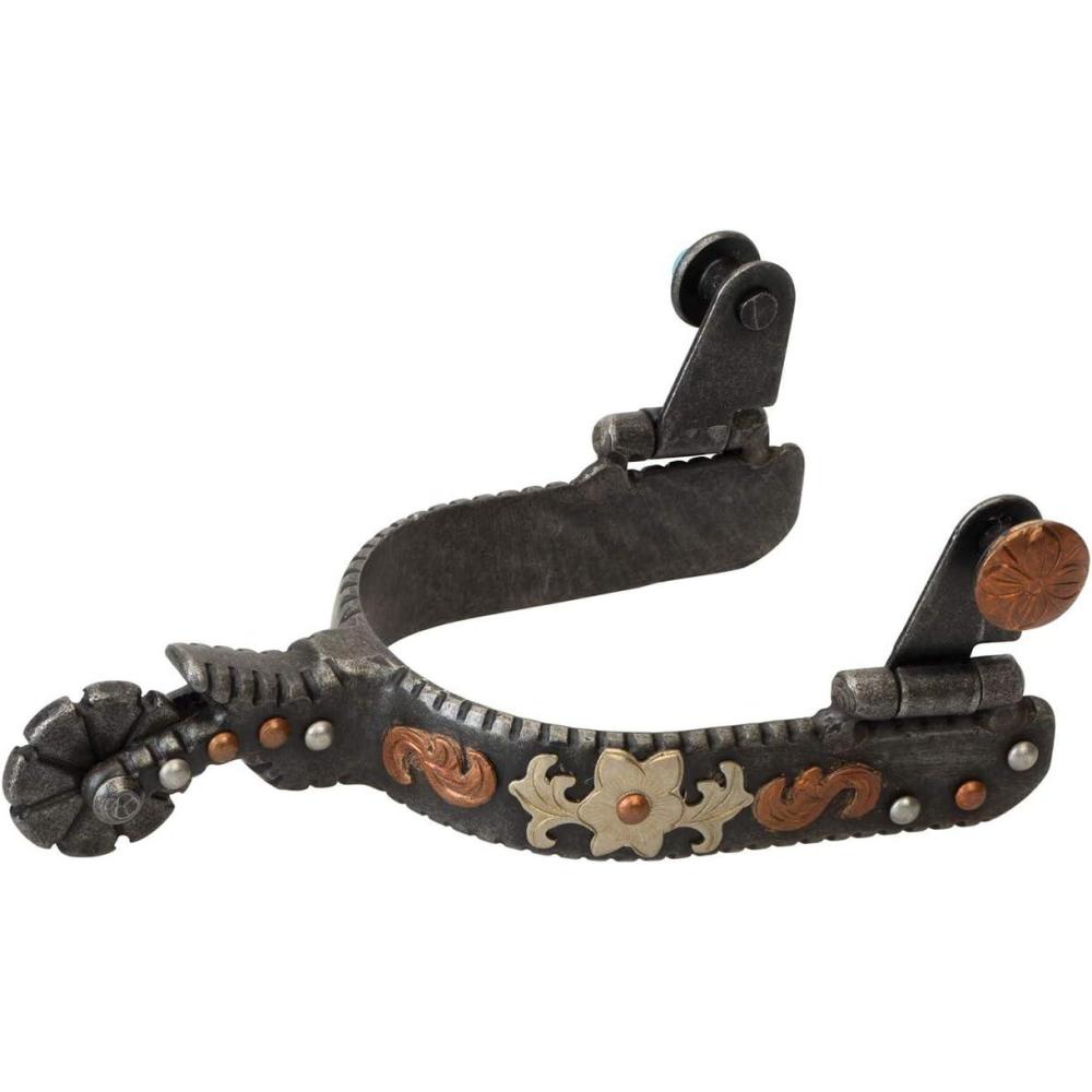 imageWeaver LeatherSpursBlack Floral Filigree
