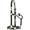 Nylon Horse Halter, Comfort Double-Ply Webbing, Basic Non Adjustable Halters for Horses, Equine Tack,Average Size, Black(Black/Multi Chevron)