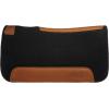 Weaver Equine 25″ x 26 Pony Contoured Pure Wool Felt Horse Saddle Pad, Shock Absorbing Western Saddle Pad for Comfort Protection, ‎Black/Natural(Black/Natural)