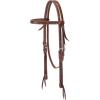 Floral Carved Brow Band Headstall, Chestnut
