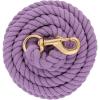 Weaver Equine 25′ Cotton Lead Ropes for Horses Line with Brass Snap, Buckle, Soft, Comfortable Horse Lead Ropes for Training and Lunging(Lavender)