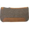 Weaver Equine 25″ x 26 Pony Contoured Pure Wool Felt Horse Saddle Pad, Shock Absorbing Western Saddle Pad for Comfort Protection, ‎Black/Natural(Dark Gray)