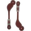Weaver Leather Basketweave Spur Straps with Spots(Chestnut)