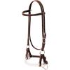 Weaver Leather Deluxe Latigo Leather Side Pull, Double Rope, Burgundy, Average