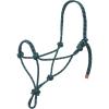 Weaver Leather Diamond Braid Rope Halter, Average Horse(Black/Hurricane Blue)